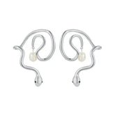 Snake Pearl Ear Cuff Earrings